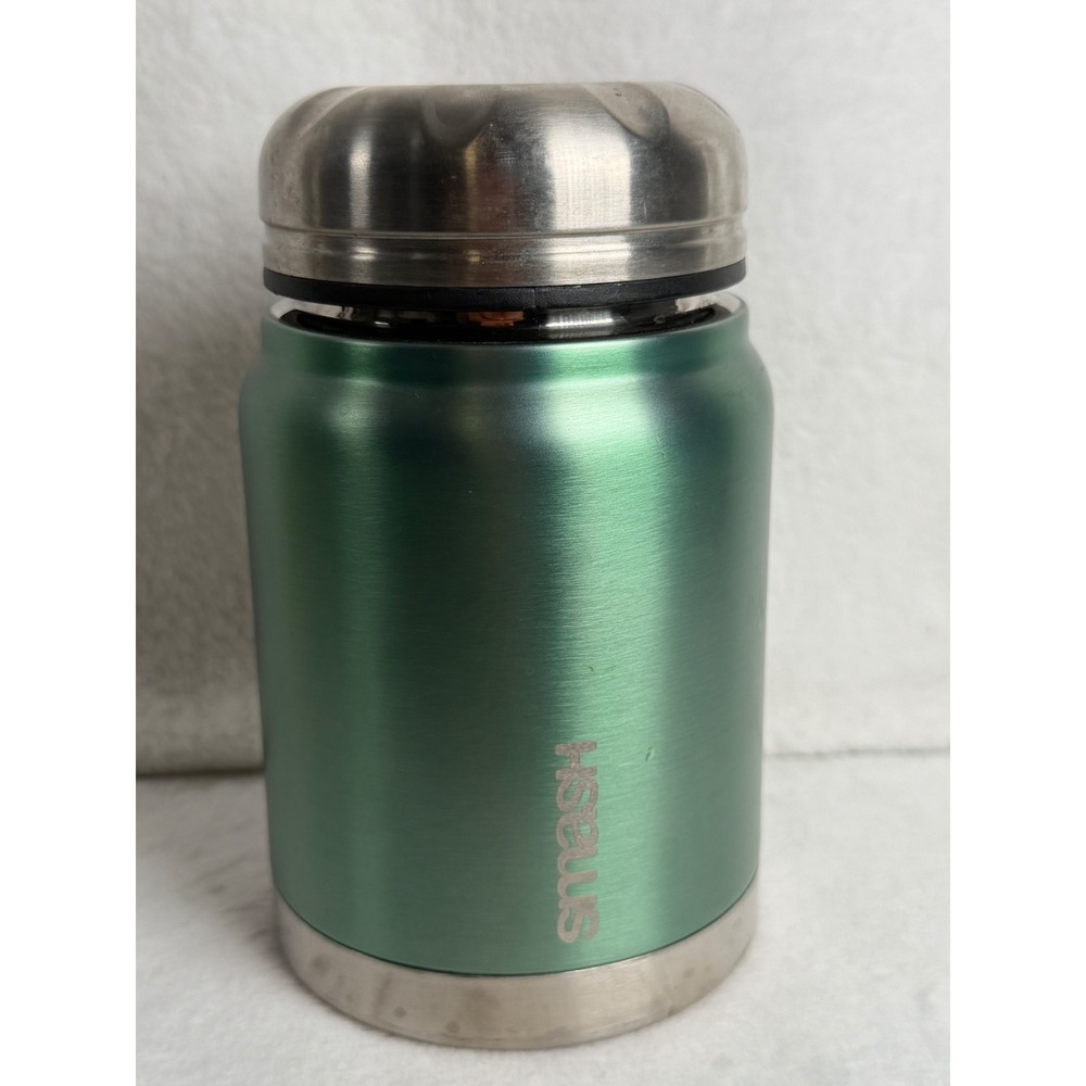INSULATED Smash Food Flask Unisex OS Green EXCELLENT 14814 Stainless Steel Jar